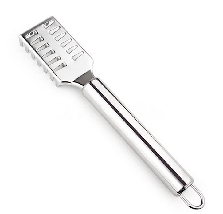 Küchenhelfer Fischschuppenhobel Scaler Scraper Fischkiller Edelstahl Fischschuppenhobel_voghion.com