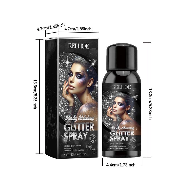 Bühnen-Make-up-Blitz-Hochglanzspray, natürlicher, dreidimensionaler, lang anhaltender, aufhellender Glitzer_voghion.com