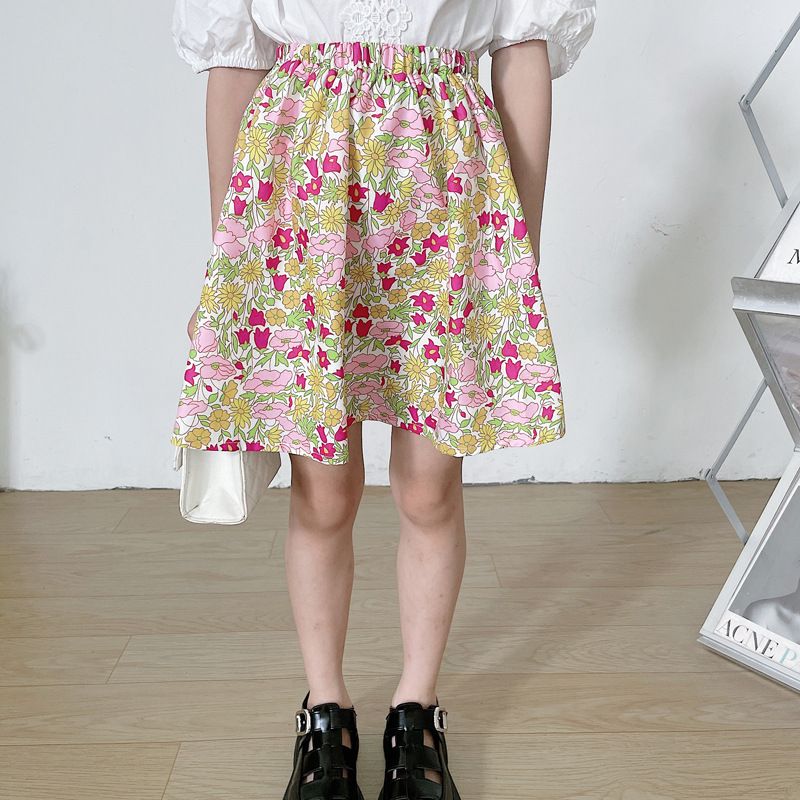 Mutter & Kinder Neue kinder Röcke Mädchen Kleine Blumen Röcke Baby Kleine Blumen Taille Röcke Kleider_voghion.com