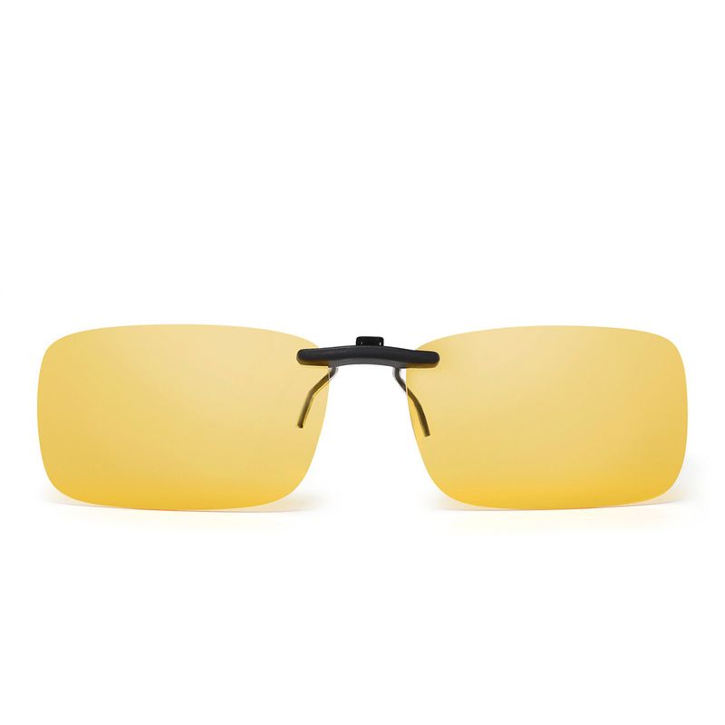 Randlos Rechteckeg Clip-on Sonnebrëller Liicht Polariséiert Brëller Männer Fraen UV400_voghion.com