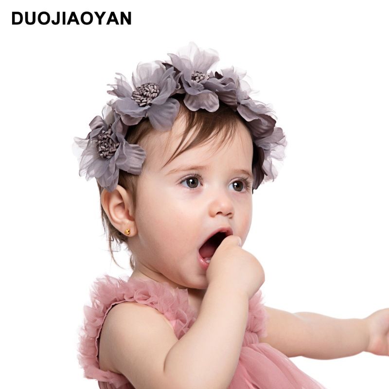 Fascia per capelli con fiori per bambini in tessuto con margherita e girasole, accessorio per capelli con foto, in vendita in Europa e America_voghion.com