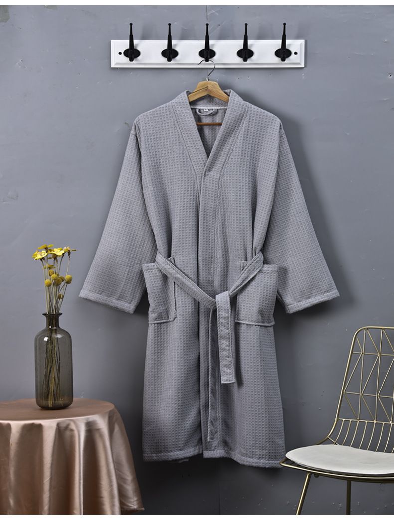 Toallas de baño de fibra suave, bata de baño de primavera y verano, estilo gofre, para hombre y mujer, de secado rápido._voghion.com