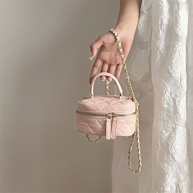 Xiaoxiangfeng Moda Donna 2024 Nuova Catena Portatile Versatile Mini Borsa a Tracolla con Bocca a Spalla Rossa_voghion.com