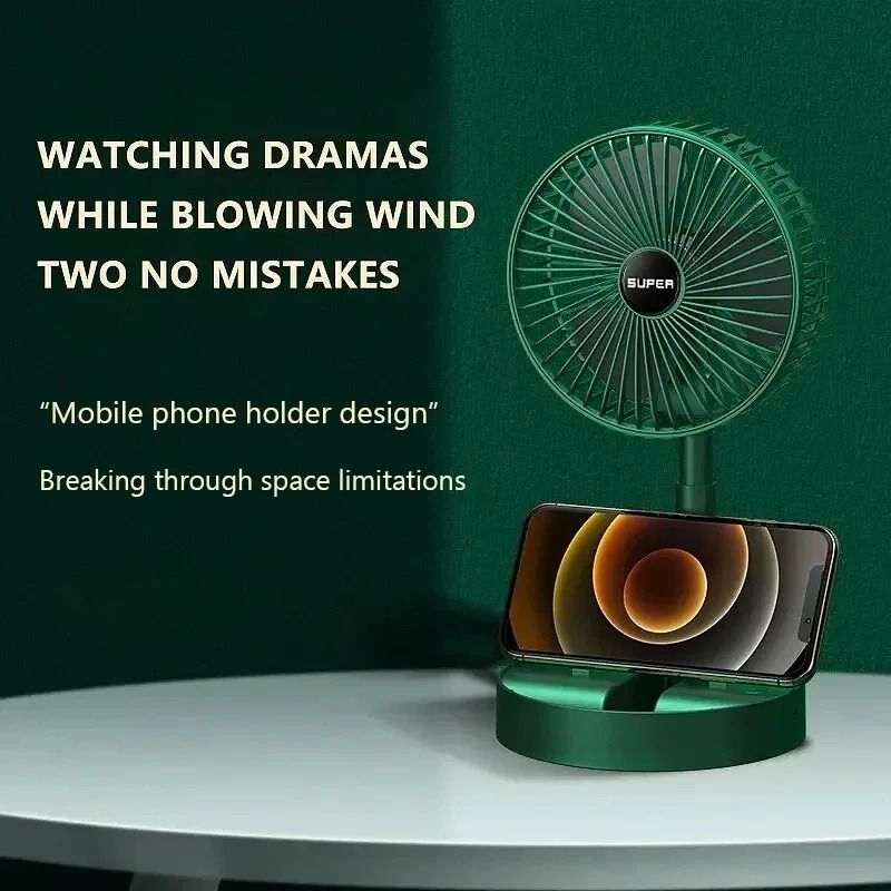 1PC Mini ventilatore pieghevole regolabile Piccolo raffreddamento Pratica scrivania Home Office Tavolo Batteria USB ricaricabile Ventilatore elettrico portatile_voghion.com