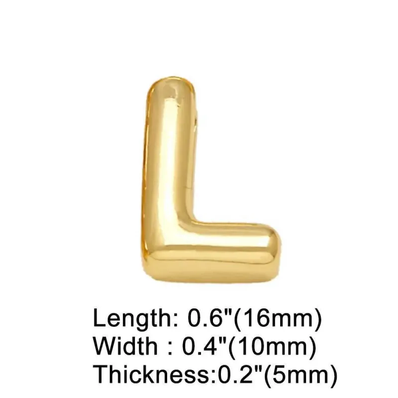 FLOLA DIY 26 Letter Custom Female Name Gold Silver Broadband Initial Bracelet Handmade Jewelry Brtd91 Y250420_voghion.com