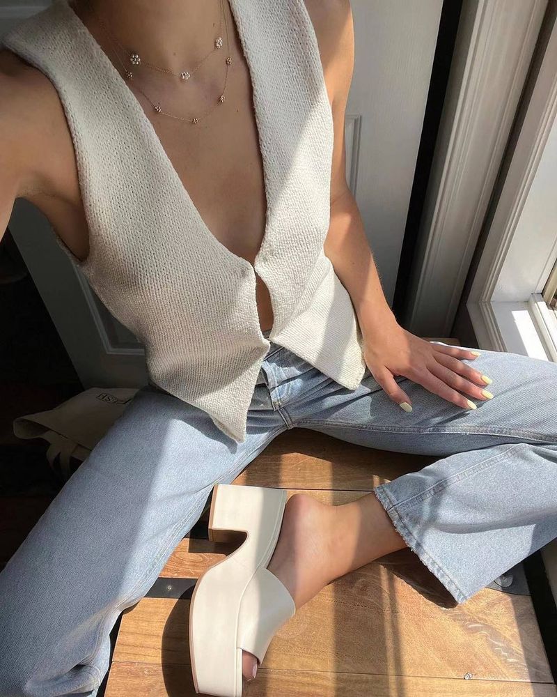 Cardigan tricoté sans manches pour femme, vêtement d'été tendance_voghion.com