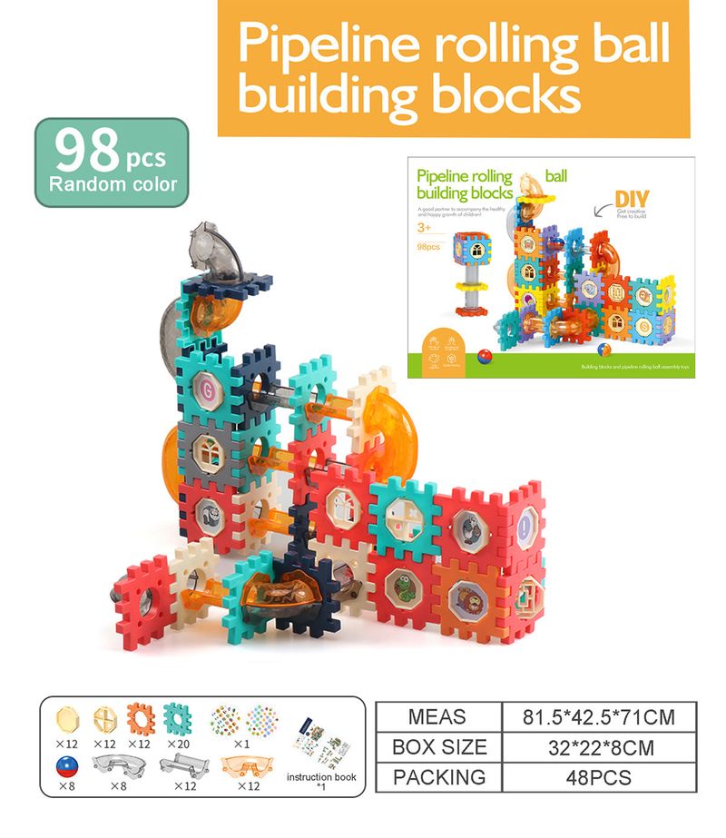 Slide Ball Building Block Children Assemble And Build Slide Marble Educational Toy Gifts_voghion.com