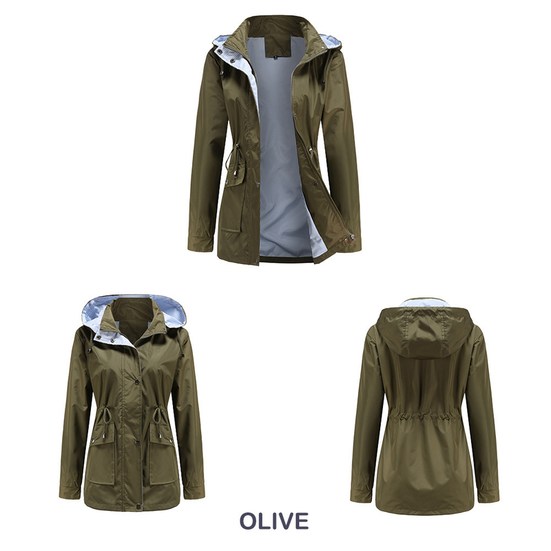 Damenbekleidung neue Herbst- und Winterjacke mit abnehmbarer Kapuze, Windjacke für Damen, große Damenjacke, Regenmantel_voghion.com