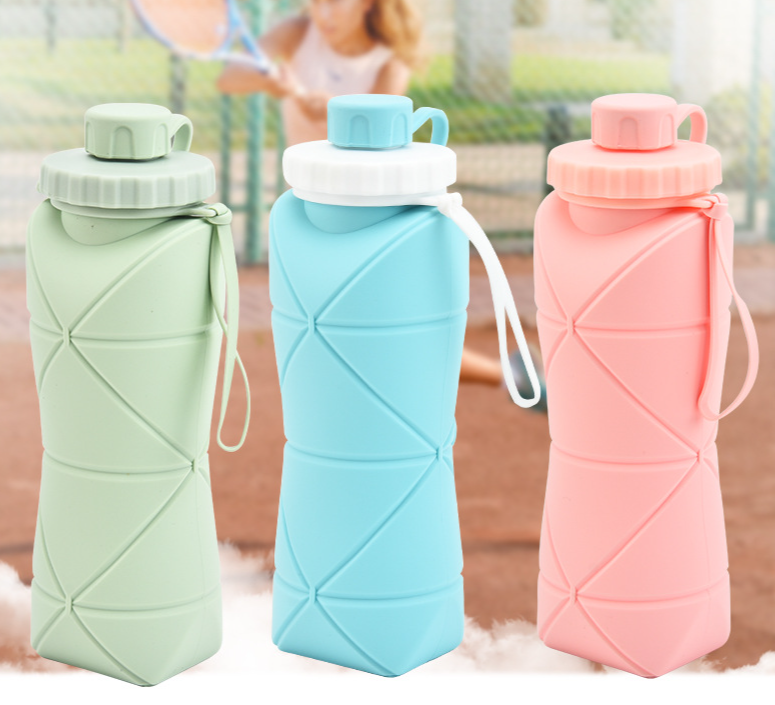 Bouteille d'eau pliable en silicone de grande capacité pour le sport en plein air, idéale pour les voyages et le cyclisme_voghion.com