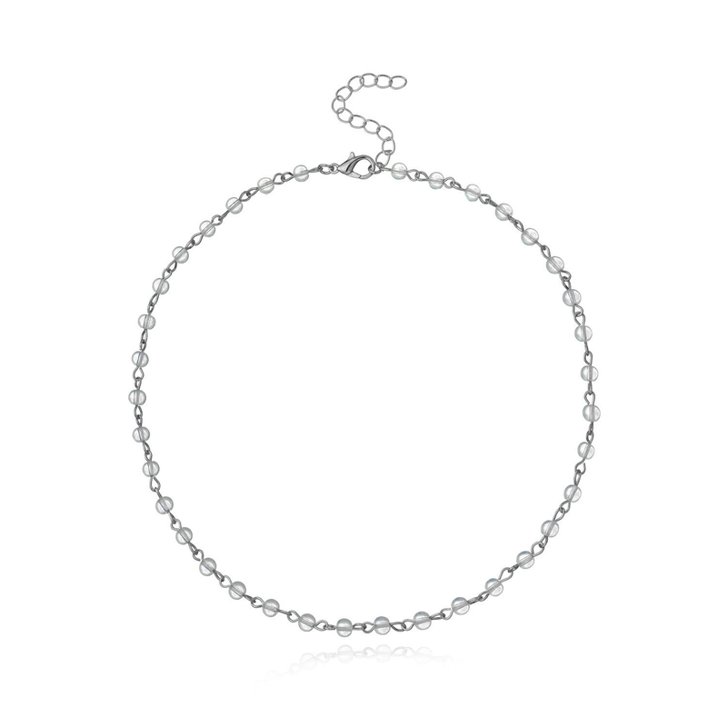 Personalisierte einfache Perlen Accessoires Mode Schlüsselbein Kette Grenzüberschreitende Damen Halskette_voghion.com