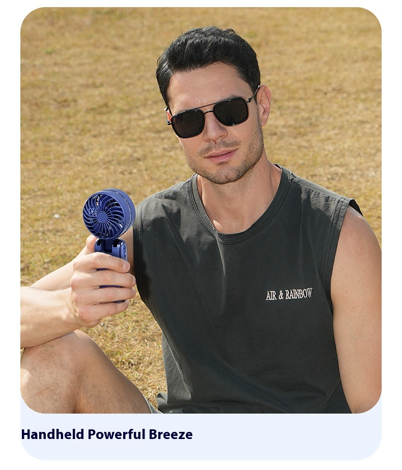 2025 New Portable Small Fan, High-speed Operation, Semiconductor Cooling, Rechargeable And Foldable, A Must For Traveling Outdoor People_voghion.com