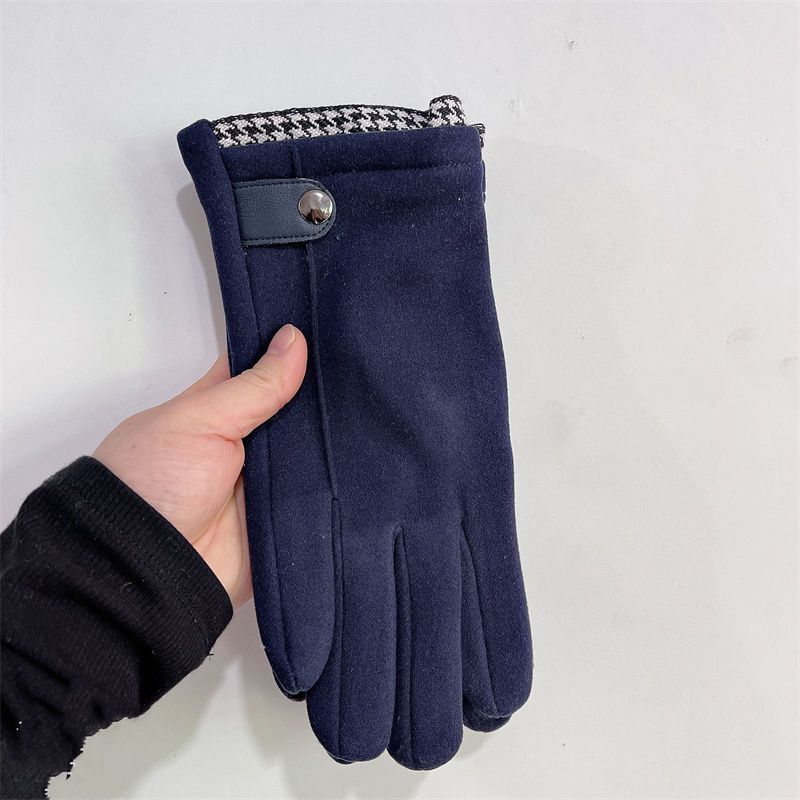 Autunno inverno uomo spesso con isolamento, touch screen per guida e ciclismo, peluche coniglio morbido per le dita_voghion.com
