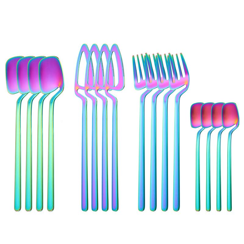 304 Fantasy Coffee Creative viseća šalica, žlica za desert od nehrđajućeg čelika, nož, vilica, žlica, set posuđa od 16/24 dijela_voghion.com