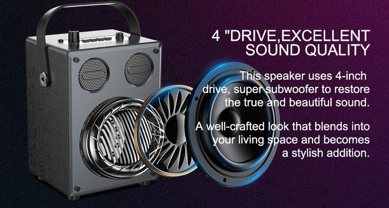 ZQS9403 Outdoor Portable Radio Gymnastics Stage Performance Karaoke Bluetooth Speaker_voghion.com