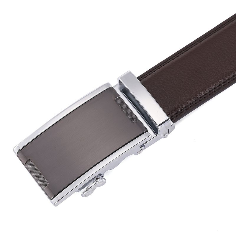 Men's Fashion Leather Belt With Automatic Buckle - Trendy & Versatile For Youth Style_voghion.com