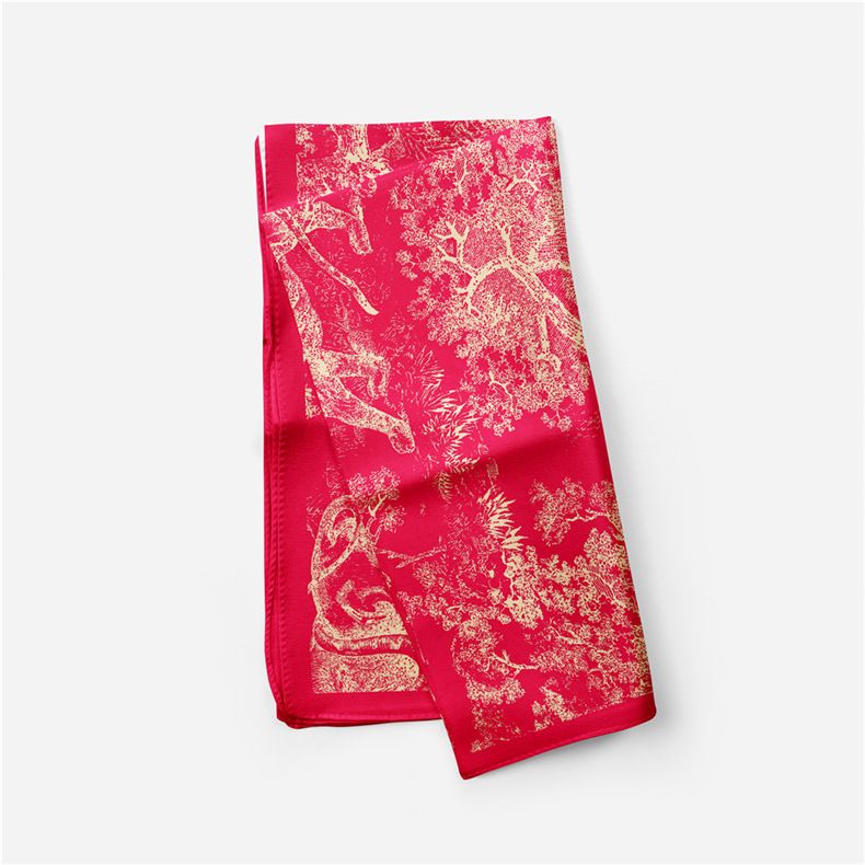 Neue twill frauen zoo kopftuch sommer simulation seide dünne professionelle flugbegleiterin quadrat schal_voghion.com