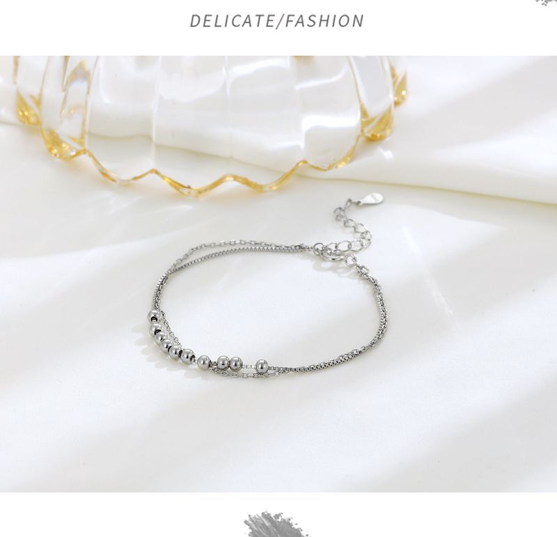 S Puur zilver, prachtig en veelzijdig, rond dubbellaags met een niche-temperament, eenvoudig ontwerp van sieraden, kraal_voghion.com