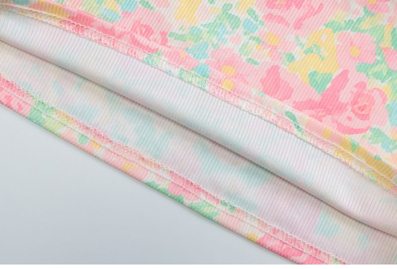 Shemoda Summer Pure Desire Canotta stampata in stile dolce e piccante per donna con design Sense, top aderente con fiocco in pizzo_voghion.com