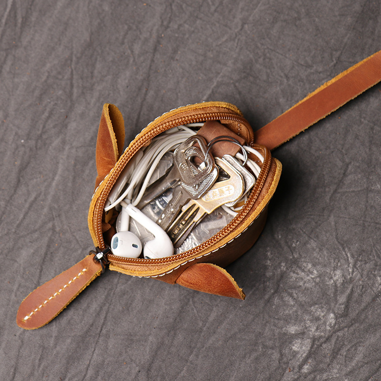 New Animal Cowhide Children's Cute Zero Wallet Made of Genuine Leather Mouse Cartoon Key Bag Multi functional Handheld Storage Bag with Advanced Sense_voghion.com