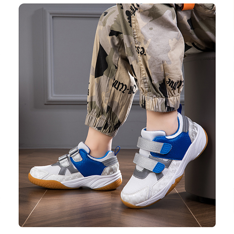 Dziecięce buty tenisowe do badmintona, rzepy, podeszwy z prawdziwego włókna węglowego_voghion.com