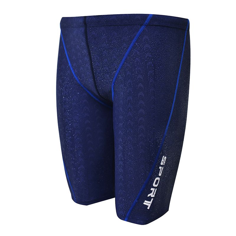 Herren-Badehose, neue, schnelltrocknende Badehose für das Schwimmbadtraining, mittellang, professioneller Trainer, Anti-Peinlichkeit, Sonnenschutz, Badehose für heiße Quellen_voghion.com