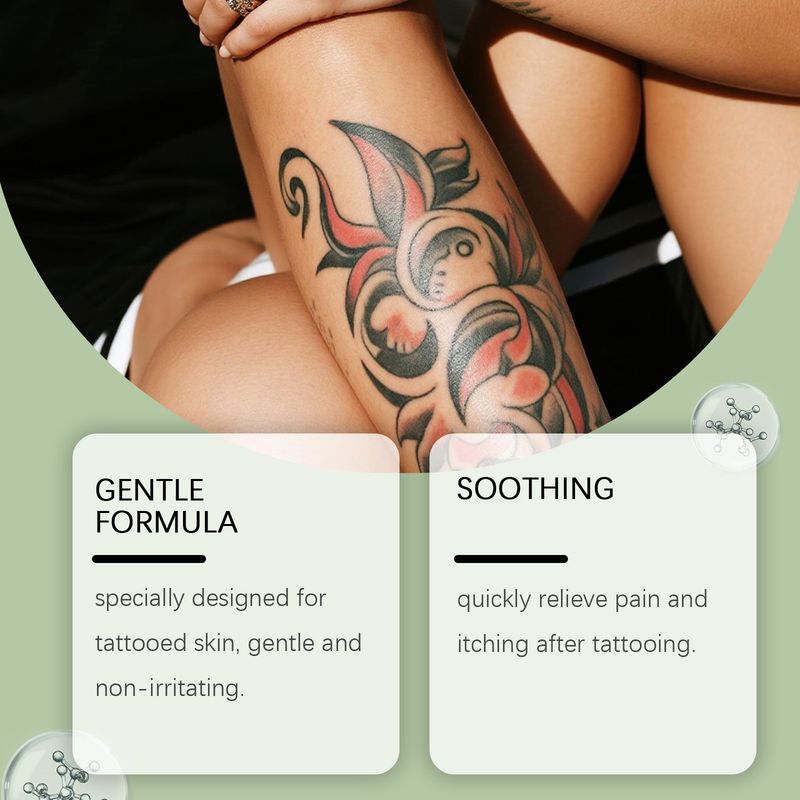 Strahlende Farben, feuchtigkeitsspendende Körpercreme mit sanften Inhaltsstoffen für die Tattoo-Pflege_voghion.com