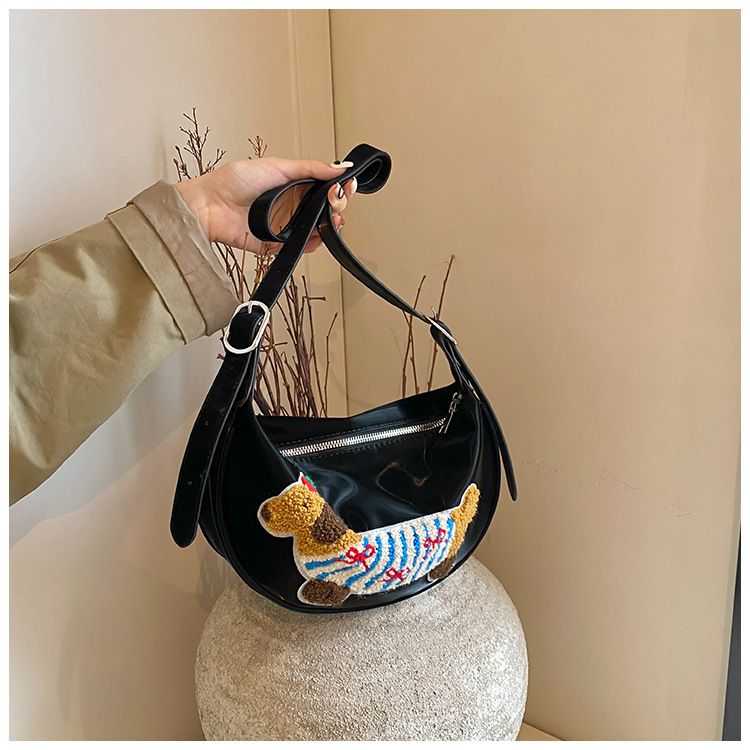 2024 new Korean version nylon canvas women's niche armpit casual bucket bag, large capacity handbag_voghion.com