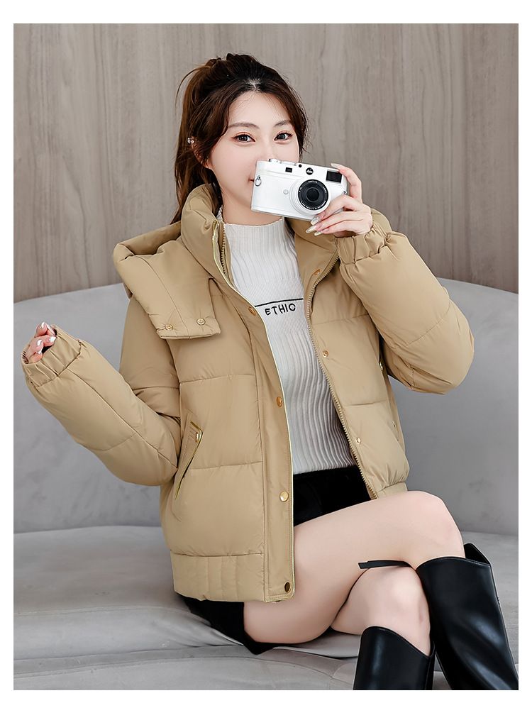 Kurze Pufferjacke für zierliche Figuren – voluminöse Steppjacke mit strukturiertem Reverskragen (5 urbane Neutraltöne, erweiterte Größenauswahl)_voghion.com