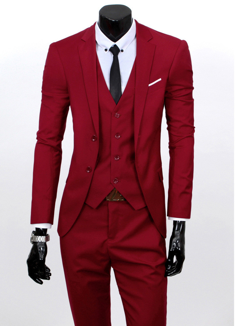 Roupas masculinas 2025 Novo terno para homens Outono Slim-Fit Três Peças Vestido de Noivo Casamento Padrinho Terno para Homens Terno de Negócios Traje Formal_voghion.com