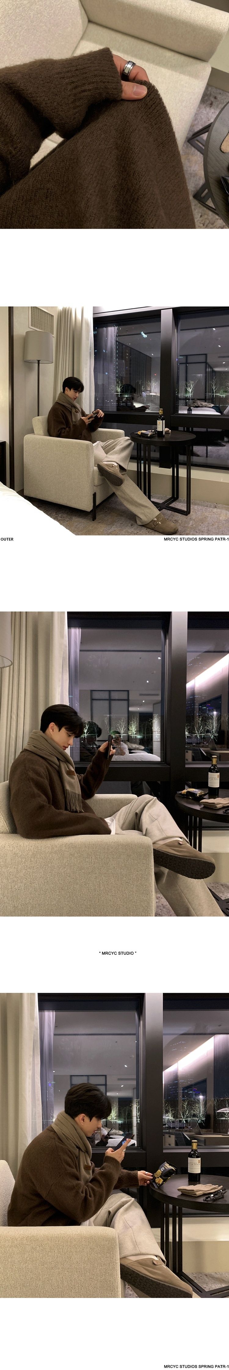 Hue Hue MYQ Solid Color Lazy Style Men's Winter Warm Base Shirt Korean Trend Loose Pullover Knitted Sweater_voghion.com