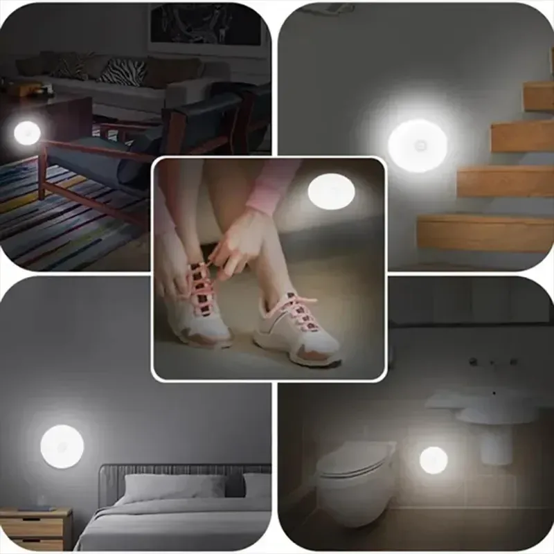 Bewegungssensor-Licht, LED-USB-Nachtlichter, wiederaufladbare Lampe für Schlafzimmer, Treppenhaus, Flur, Kleiderschrank, Schrankbeleuchtung_voghion.com