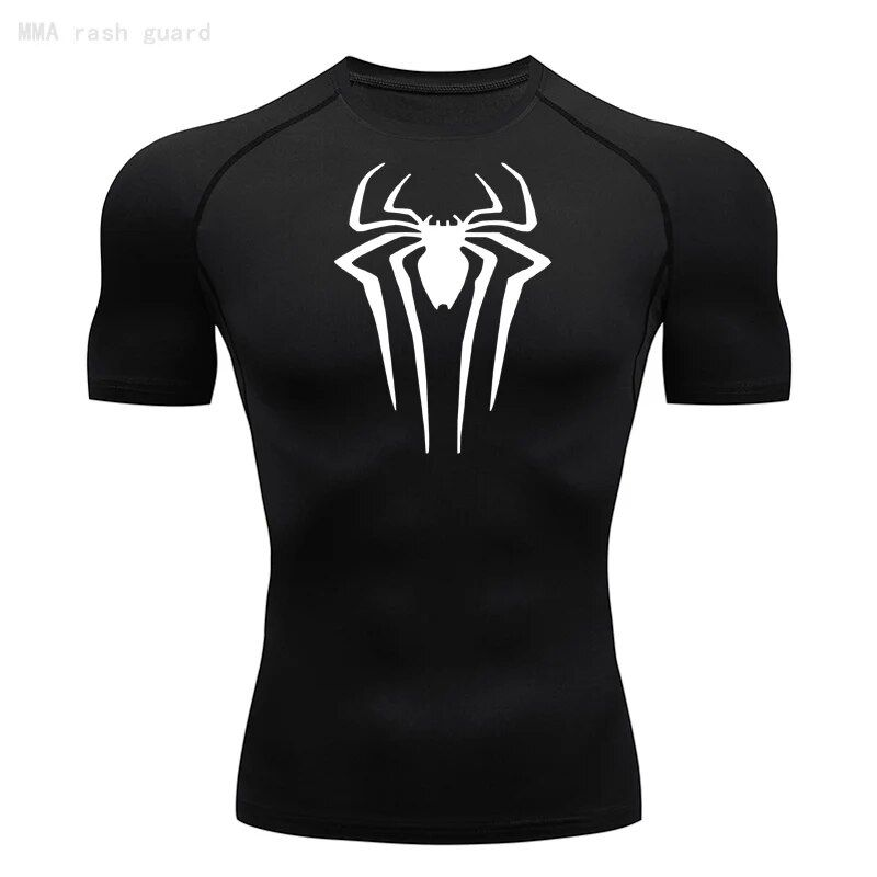Das neue kurzärmlige Herren-T-Shirt für den Sommer, atmungsaktiv, schnelltrocknend, Sport-Top, Bodybuilding, Trainingsanzug, Kompressionsshirt_voghion.com