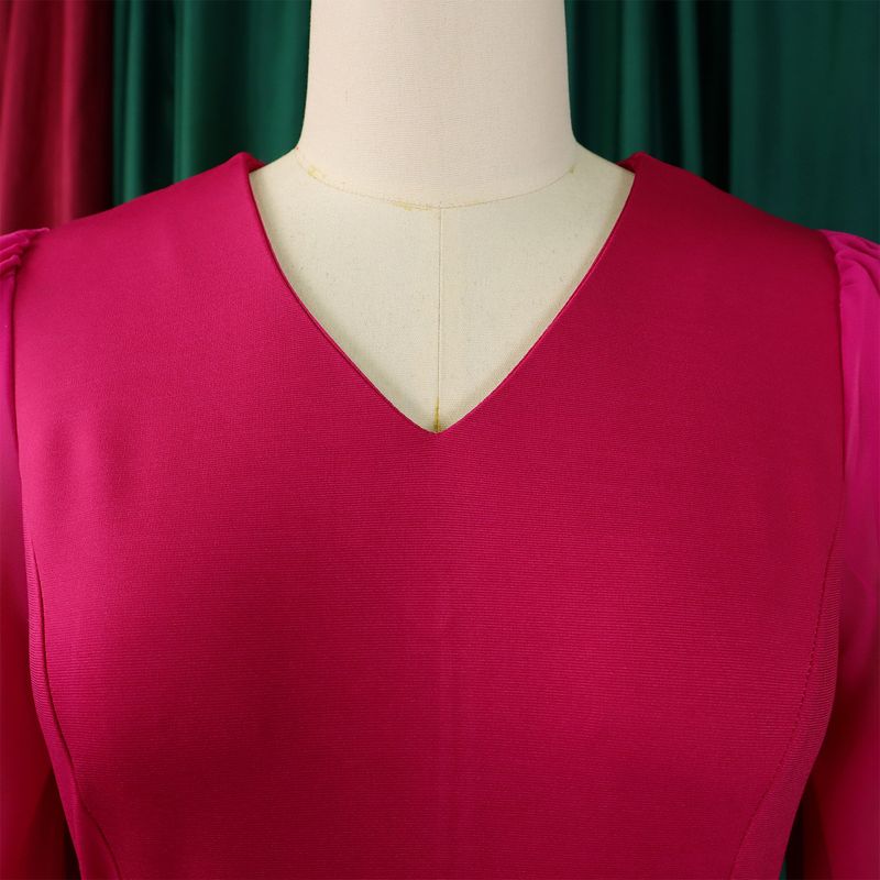 Ropa de mujer Nueva moda tradicional Tongle Top de manga larga Pantalones de pierna ancha Traje de dos piezas_voghion.com