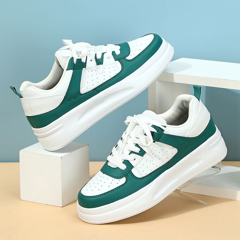 Patineta de suela gruesa para parejas, transpirable, ligera, informal, deportiva, para estudiantes, para exteriores, versátil, moderna, talla S, para mujer_voghion.com