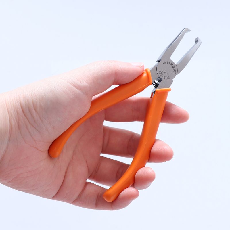 Plastic Cutting Pliers 90 Degree Double-Edged CR-V Tip Cutter Nipper with 4/6/8/10mm Flush Jaw for Sprue Burrs Cutting Hand Tool_voghion.com