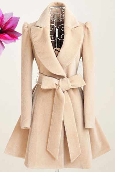 Cappotto da donna in lana tinta unita giacca a vento in lana_voghion.com