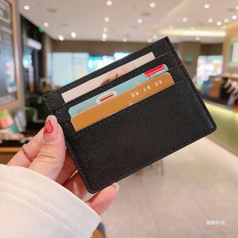 Porta carte di credito in stile europeo e americano, portamonete con fessura piccola, porta carte di credito e portamonete multiuso in pelle con motivo a croce_voghion.com