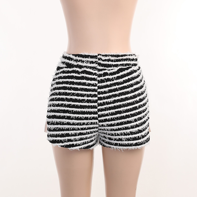 Dameskleding Gebreide Gestreepte Sexy Slanke Broek Kinder Lente Mode Hoge Taille Heup Lifting Hot Girl Casual Broek_voghion.com