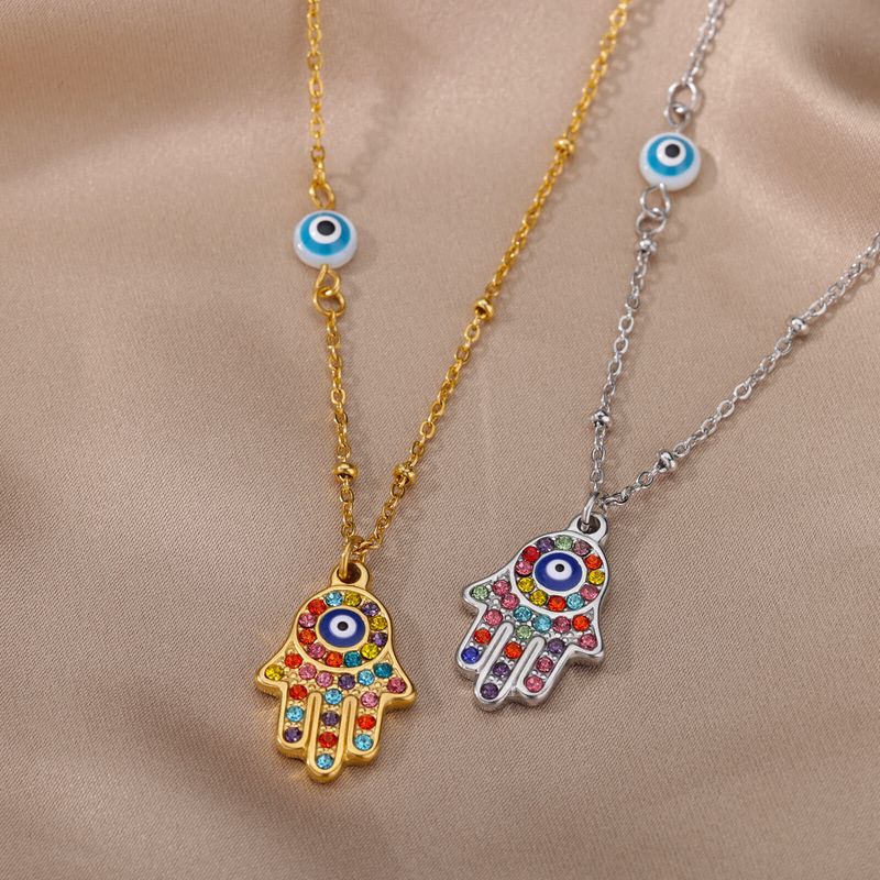 2025 Nieuwe aankomsten Mode Kristal Blauwe Turkse Boze Ogen Voor Vrouwen Waterdruppel Hanger Ketting Eenvoudige Boho Meisje Choker Sieraden Cadeau_voghion.com