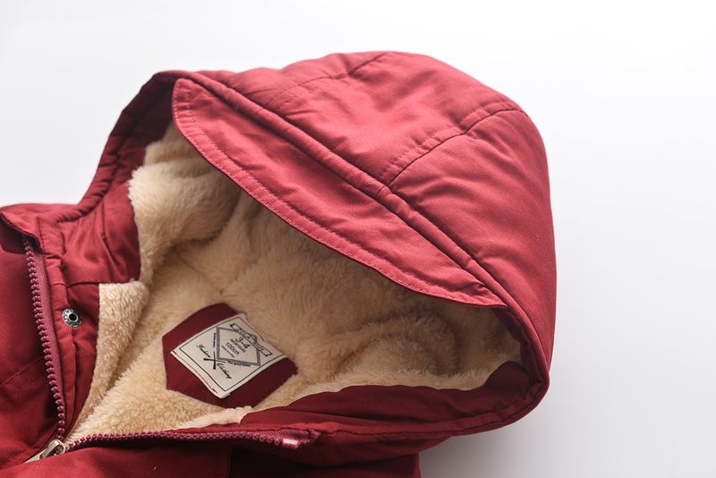 Abbigliamento per bambini, giacca a vento con cappuccio e cappuccio in velluto spesso, antifreddo, invernale, in cotone per bambini_voghion.com