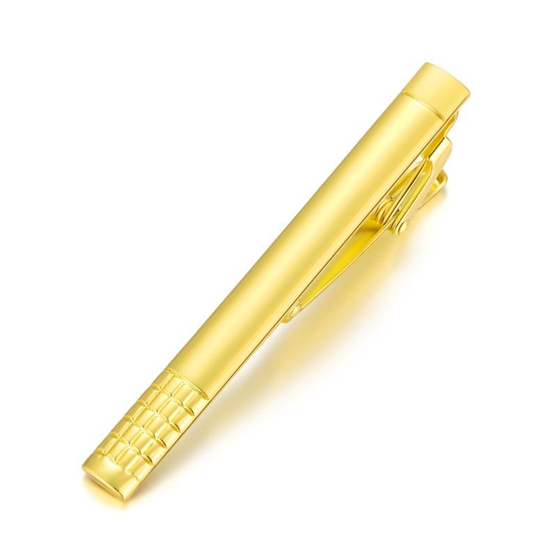 Gold- und silberfarben mit Messinglaser für formelle Krawattenklammern für Herren_voghion.com