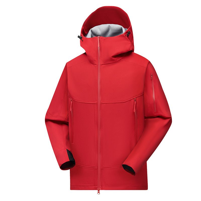 Three-Proof Outdoor Soft Shell Hooded Jacket Couple New Spring And Autumn Sports Waterproof Coat Unisex Trendy_voghion.com