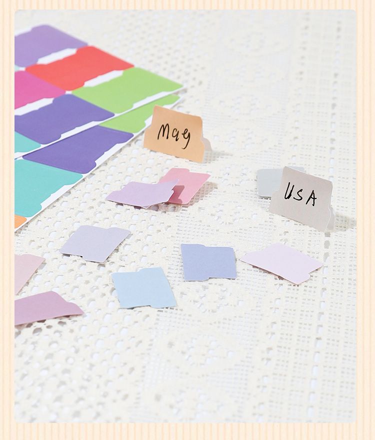 Bohemian Style Index Tabs, Blank Writable Sticky Notes For Bible, Journals, And Books, Colorful Self-Adhesive Labels_voghion.com