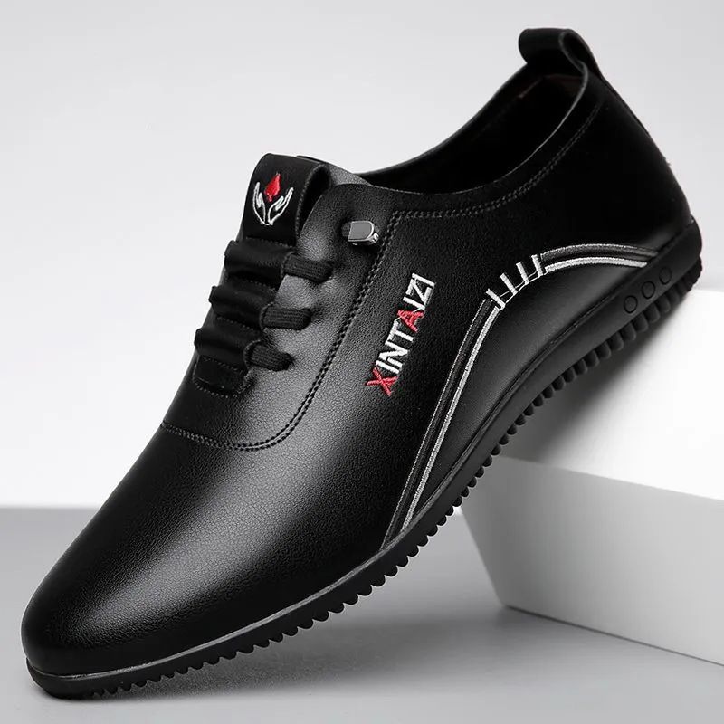 Mocassini comodi e traspiranti, in pelle, con suola morbida, da uomo, nuovi e casual, slip-on_voghion.com