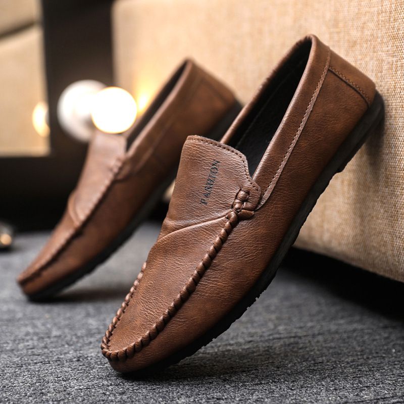 Low Top Men's One Foot Kick, Lefu Shoes, 2025 Anti Slip And Waterproof Thick Soled Formal Attire, Wenzhou Lazy Man,_voghion.com