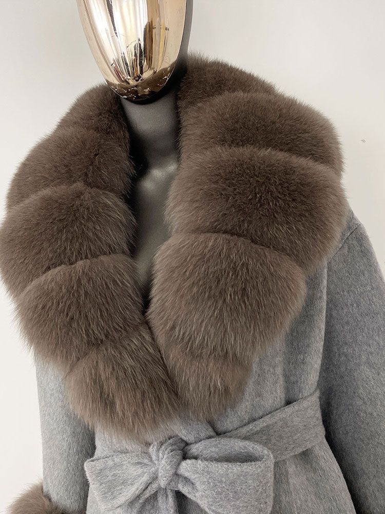 Elegante dubbelzijdige wollen jas voor dames - Koreaanse winterjas met riem en luxe stof (S/M/L, beige/mokka/zwart)_voghion.com