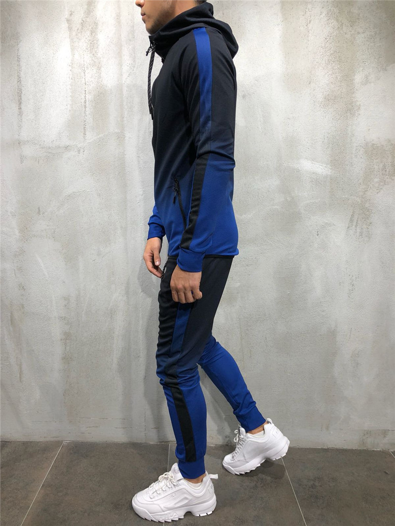 2024 Leisure Sports Herren-Set mit Farbverlauf-Streifen_voghion.com