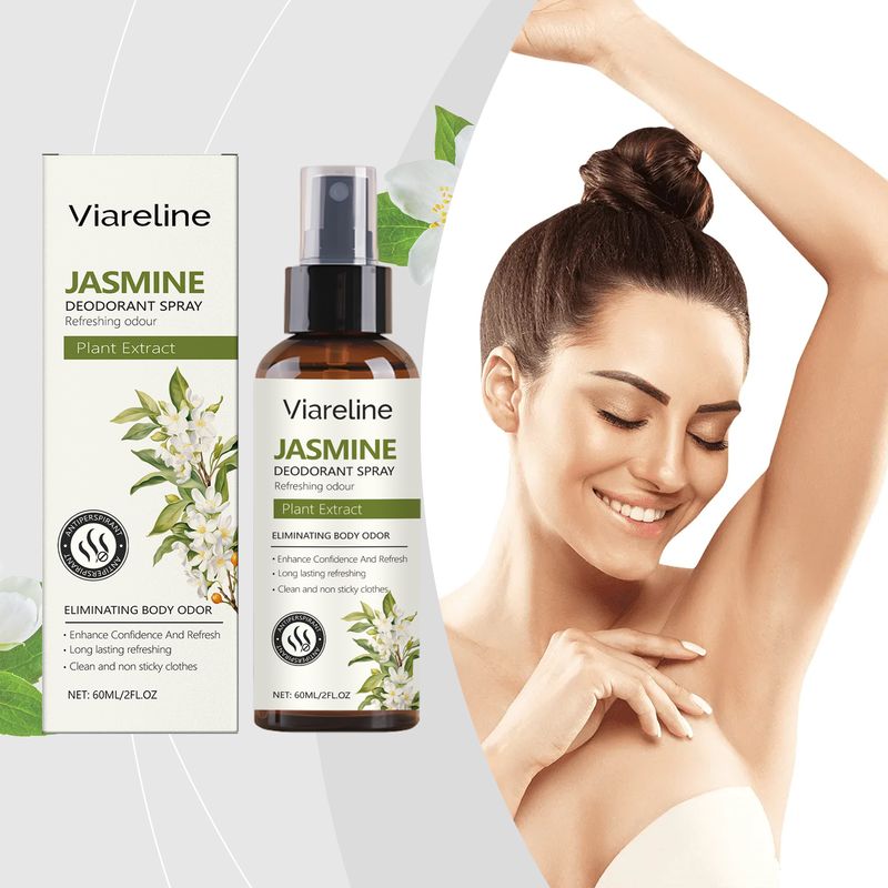 Viareline Jasmine Fresh Spray Natural Fragrance Body Sweat To Remove Odor Refreshing Fragrance Portable_voghion.com