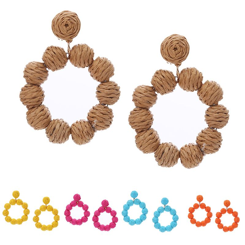 Yamaler 1 Paar tropfenförmige, runde Ohrringe im Urlaubsstil, baumelnde Ohrringe für den Urlaub_voghion.com