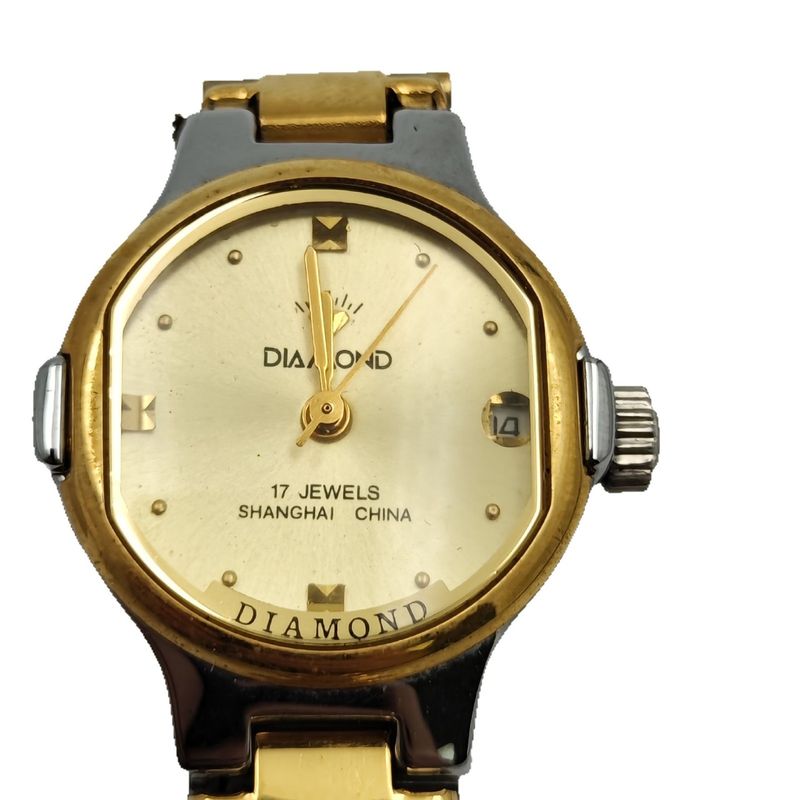Mechanical Shanghai Old Domestic Product Over 20 Years Antique Collectible Value Gold-Plated Small Watch_voghion.com